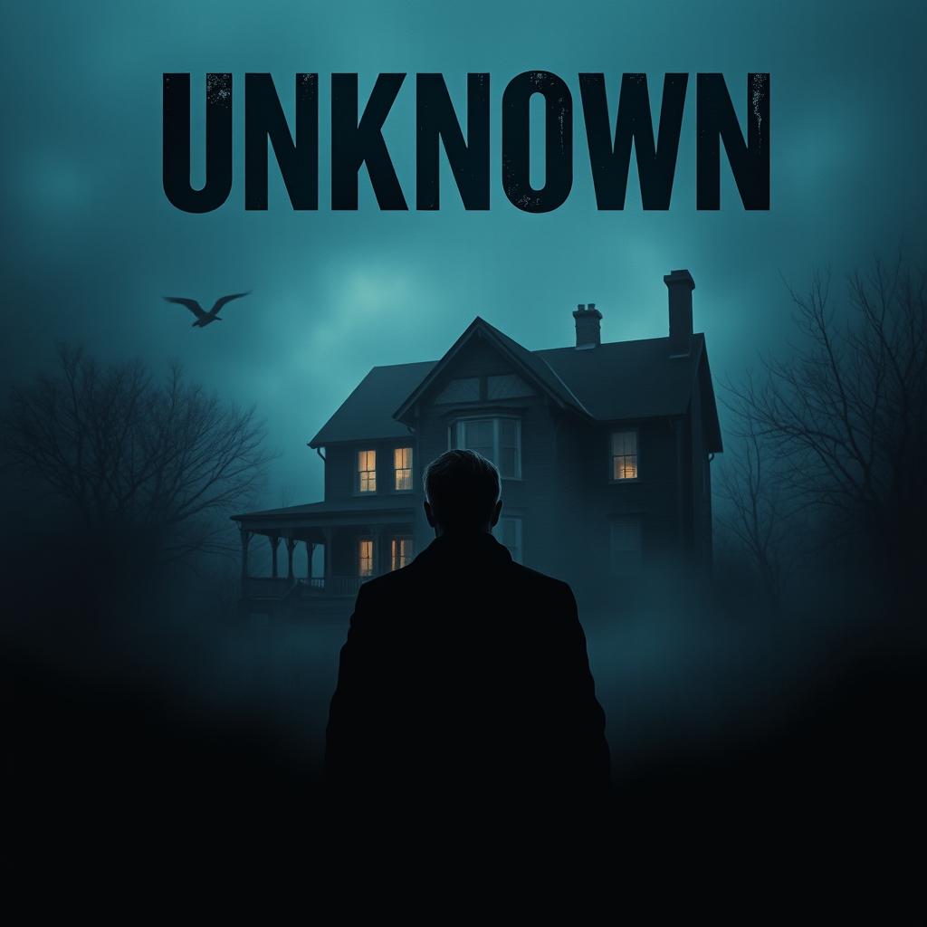 A suspense movie poster featuring the title 'Unknown' at the top in bold, ominous font