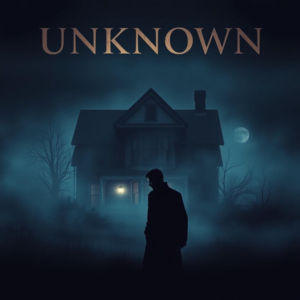 A suspense movie poster featuring the title 'Unknown' at the top in bold, ominous font