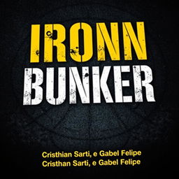 A captivating book cover featuring the bold title 'IRON BUNKER' in large, striking capital letters using a robust industrial font