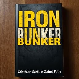 A captivating book cover featuring the bold title 'IRON BUNKER' in large, striking capital letters using a robust industrial font