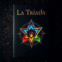 A captivating book cover for a fantasy novel titled "La Triada"