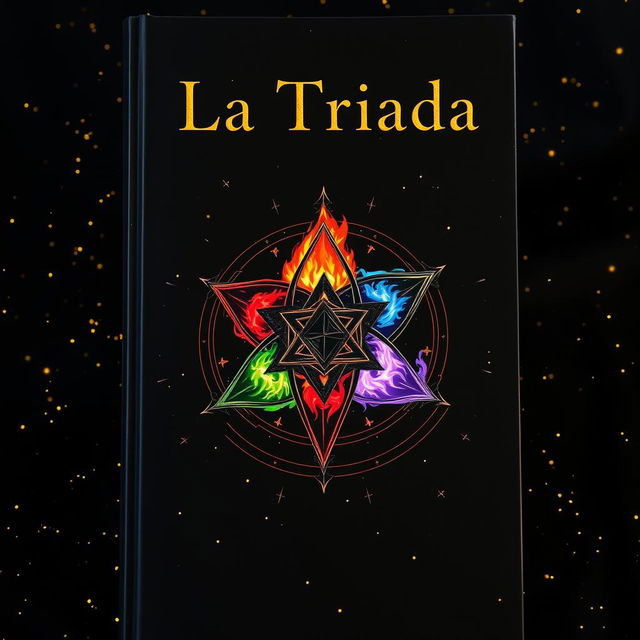 A captivating book cover for a fantasy novel titled "La Triada"