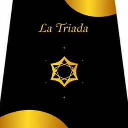 A minimalist yet elegant book cover for a fantasy novel titled "La Triada," focused on themes of magic