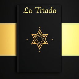 A minimalist yet elegant book cover for a fantasy novel titled "La Triada," focused on themes of magic