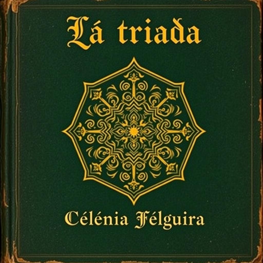 An ancient book cover featuring an old and elegant design