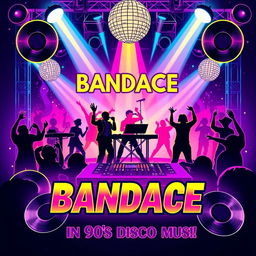 A vibrant and dynamic poster for a nightclub party titled 'BANDACE'