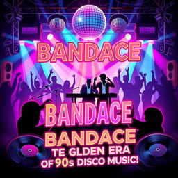 A vibrant and dynamic poster for a nightclub party titled 'BANDACE'