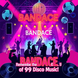 A vibrant and dynamic poster for a nightclub party titled 'BANDACE'