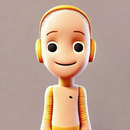 A friendly and approachable AI avatar with warm colors, a welcoming smile, and an open posture.