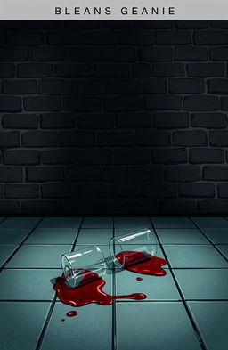 A book cover illustration featuring a semi-general view of a brick wall background and tiled flooring