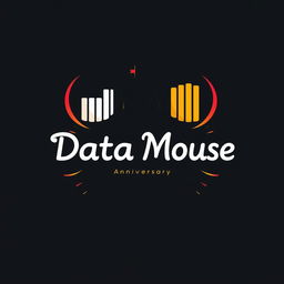 A creative and modern logo design for "Data Mouse," an Instagram account focused on Disney parks metrics, statistics, and anniversaries