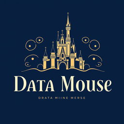 An elegant and sophisticated logo design for "Data Mouse," an Instagram account dedicated to Disney parks metrics, statistics, and anniversaries