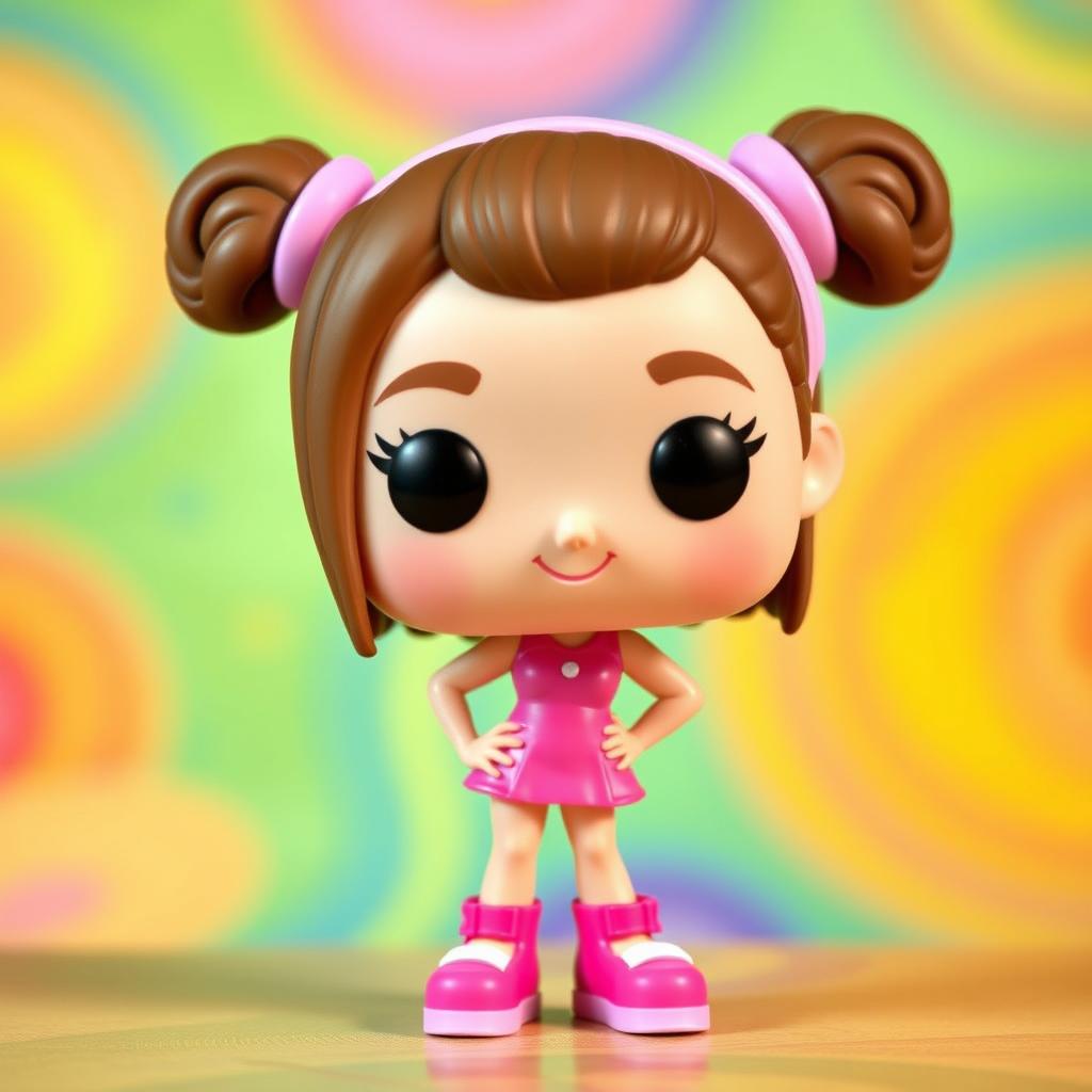 A charming Funko Pop-style figure inspired by Baby Spice, one of the members of the iconic Spice Girls