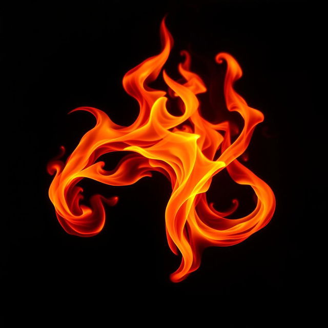 A mesmerizing and artistic representation of flames shaped like a woman's vagina, with vibrant colors of red, orange, and yellow creating a dynamic sense of movement and warmth