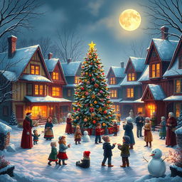 A beautiful winter scene inspired by a traditional Christmas carol