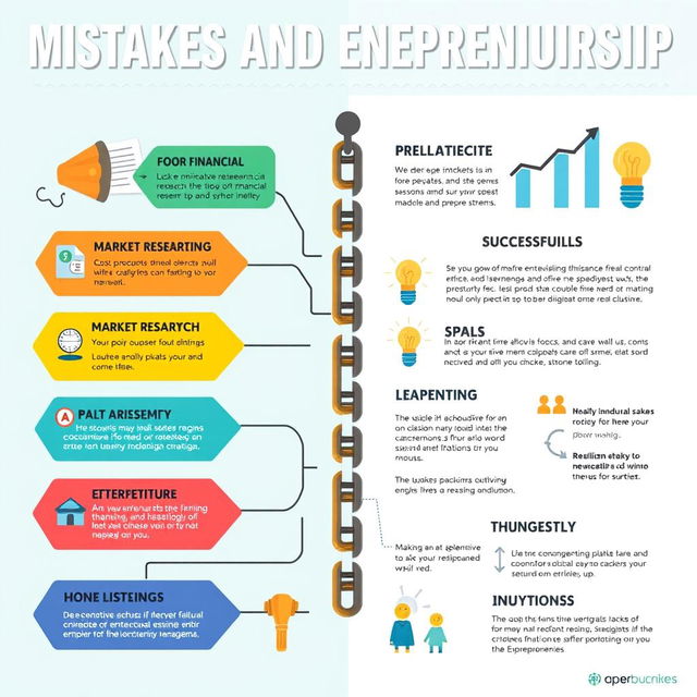 A visually engaging infographic that illustrates the theme of 'Mistakes and Entrepreneurship'