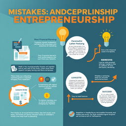 A visually engaging infographic that illustrates the theme of 'Mistakes and Entrepreneurship'