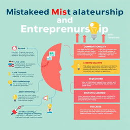 A visually engaging infographic that illustrates the theme of 'Mistakes and Entrepreneurship'