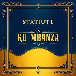 A beautifully designed cover page for the statute of an association named 'KU MBANZA'