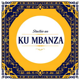 A beautifully designed cover page for the statute of an association named 'KU MBANZA'
