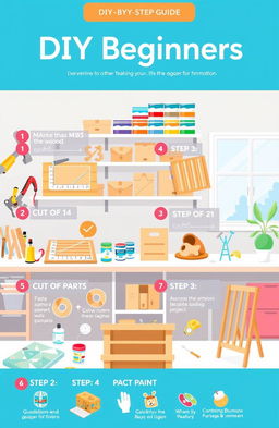 A visually appealing step-by-step guide illustration for DIY beginners