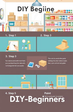 A visually appealing step-by-step guide illustration for DIY beginners