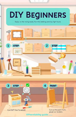 A visually appealing step-by-step guide illustration for DIY beginners