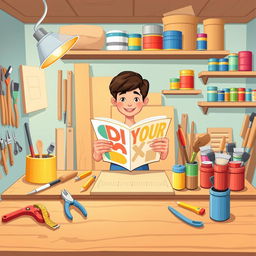 An inviting and engaging illustration tailored for DIY beginners, showcasing the excitement of starting a DIY project