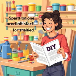 A vibrant and inviting illustration designed for DIY beginners, highlighting the joys of starting a DIY project