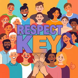 A vibrant and inspiring poster featuring a powerful message about respect