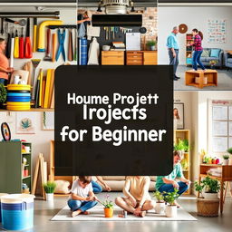 A visually appealing depiction of house projects for beginners, showcasing various simple home improvement and DIY tasks