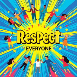 An eye-catching and impactful poster featuring a bold message about respect