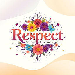 An eye-catching and beautiful poster featuring an inspiring message about respect