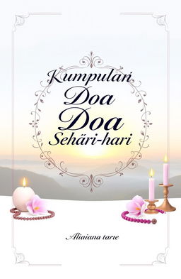 An elegantly designed book cover for a book titled 'Kumpulan Doa Sehari-hari' (Collection of Daily Prayers)