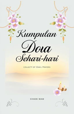 An elegantly designed book cover for a book titled 'Kumpulan Doa Sehari-hari' (Collection of Daily Prayers)