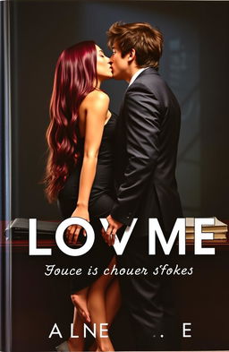 A romantic book cover depicting two people kissing from a profile view