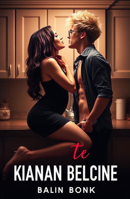 A romantic book cover featuring two young adults kissing in profile view