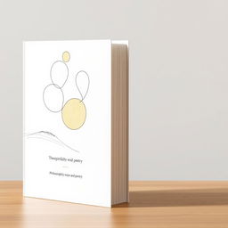 A minimalist book cover design for a collection of philosophical essays and poetry