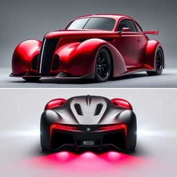 An extraordinary supercar that fuses the classic design of a 1939 Chevrolet Coupe widebody with futuristic elements of a BMW