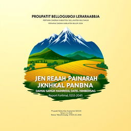 A beautifully designed cover page for a report titled 'Bupati Bulukumba Provinsi Sulawesi Selatan Peraturan Daerah Kabupaten Bulukumba Nomor ___ Tahun 2024 tentang Rencana Pembangunan Jangka Panjang Daerah Kabupaten Bulukumba Tahun 2025-2045'