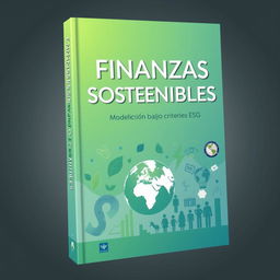 A captivating book cover design for 'Finanzas Sostenibles: Modelación bajo criterios ESG'