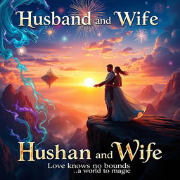 A cinematic movie poster titled "Husband and Wife: A Magical Journey