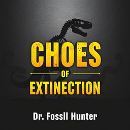 A captivating book cover design for 'Echoes of Extinction' by Dr