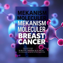 A professional and eye-catching cover design for the book titled 'MEKANISM MOLECULER BREAST CANCER'