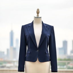 A simple, elegant, and stylish plain jacket, showcasing a modern cut