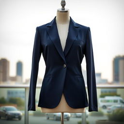 A simple, elegant, and stylish plain jacket, showcasing a modern cut