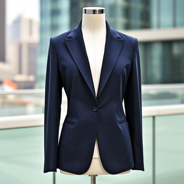 A simple, elegant, and stylish plain jacket, showcasing a modern cut