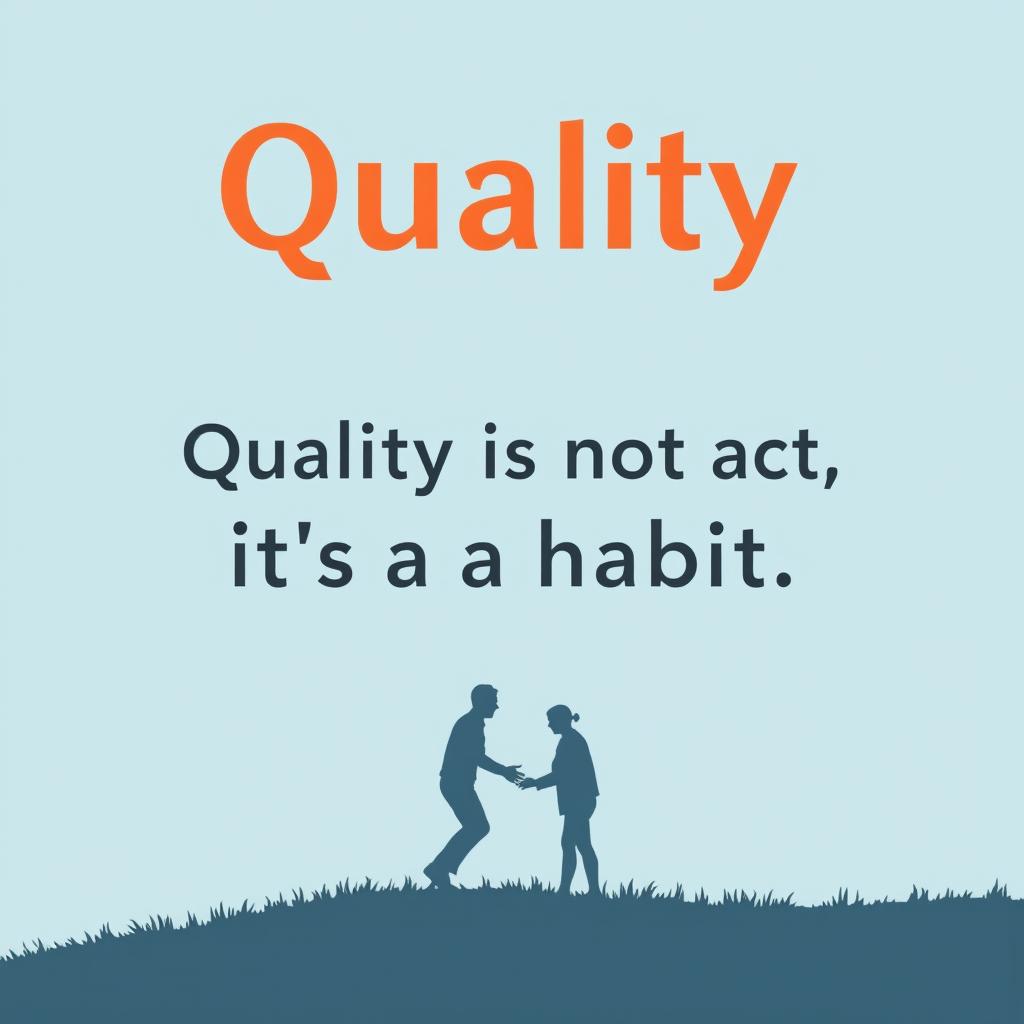 Quality is not an act, it's a habit.