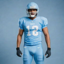 A light blue football jersey