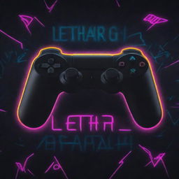 A high-definition gamer-themed wallpaper, featuring an epic, distinctive design as the backdrop, with the bold neon word 'Lethal' strikingly placed in the center.